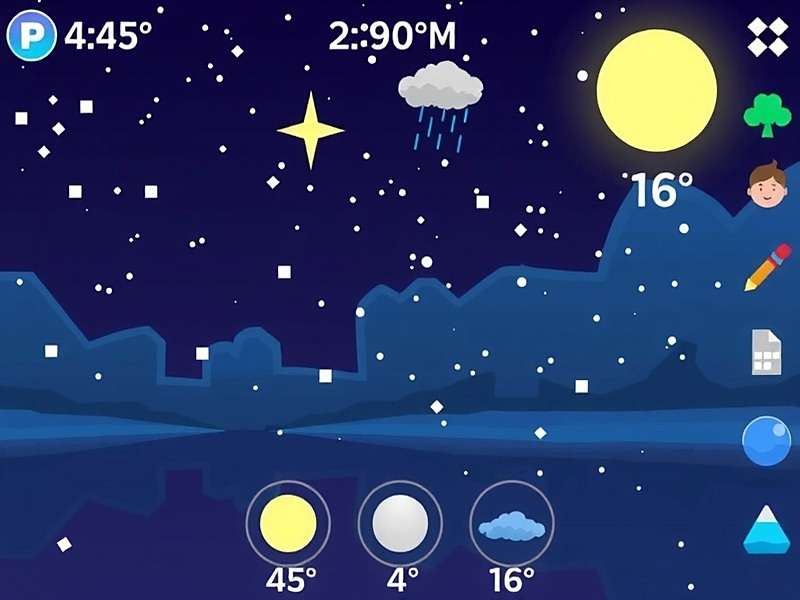 Holi event in Precipitation Pro with colored rain effects Precipitation Pro Holi Event Screenshot